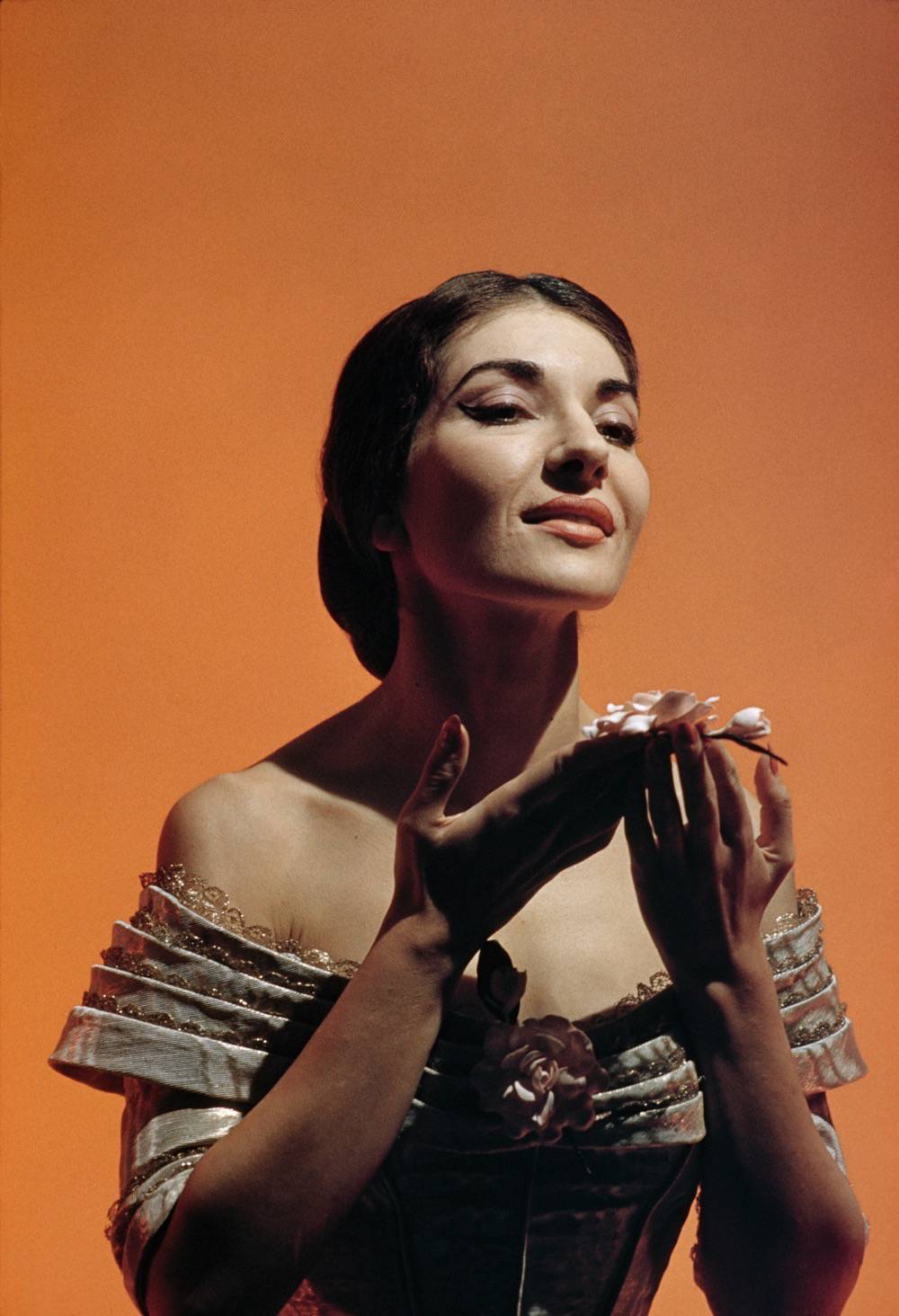 ITALY. Milan. 1955. Maria CALLAS in the role of the Lady of the Camelias at La Scala.